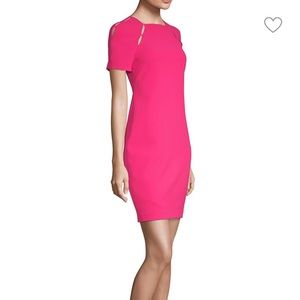 New alice + olivia hot pink cutout dress in fuscia